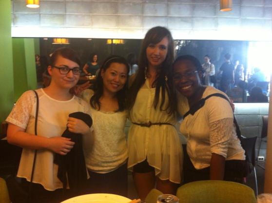 With Gee (to my right), and two of my classmates from Germany and Trinidad & Tobago