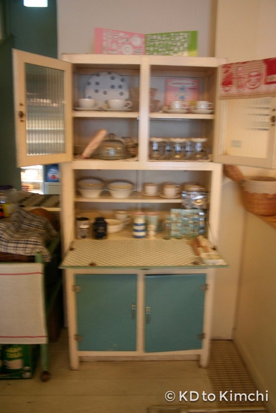 A little blurry - cabinet next to the kitchen