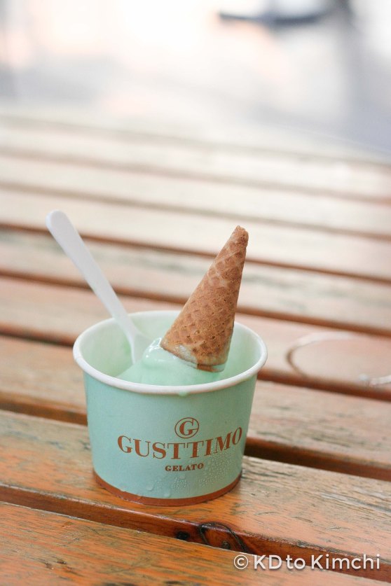 My mint gelato - so nice!